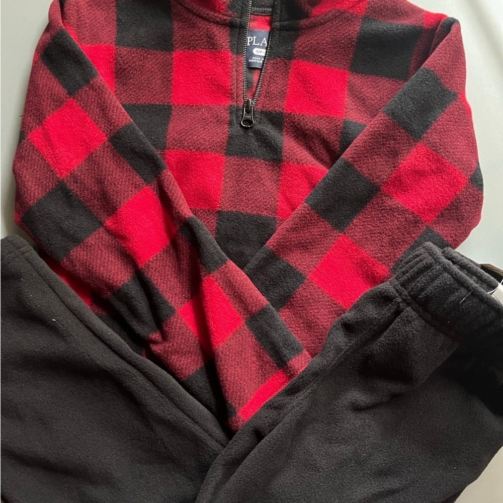 The Children's Place Red and Black Plaid Kids Matching Set 5/6